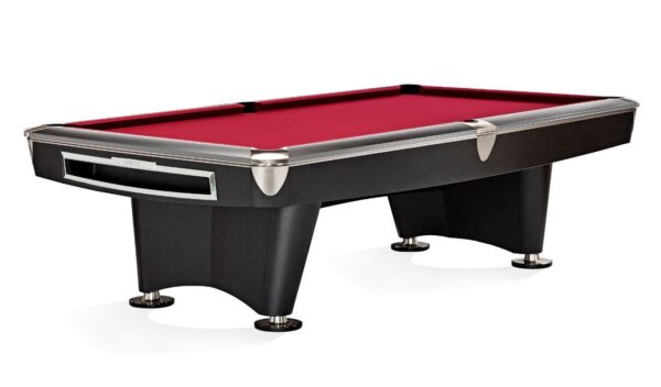 Pool table Brunswick Gold Crown VI Matte Black 9ft Nickel Trimm