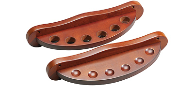 Deluxe Wall Cue Holder 6-cue Chestnut