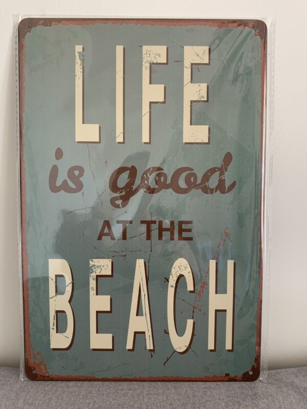 Metal Wall Art Life is Good at the Beach